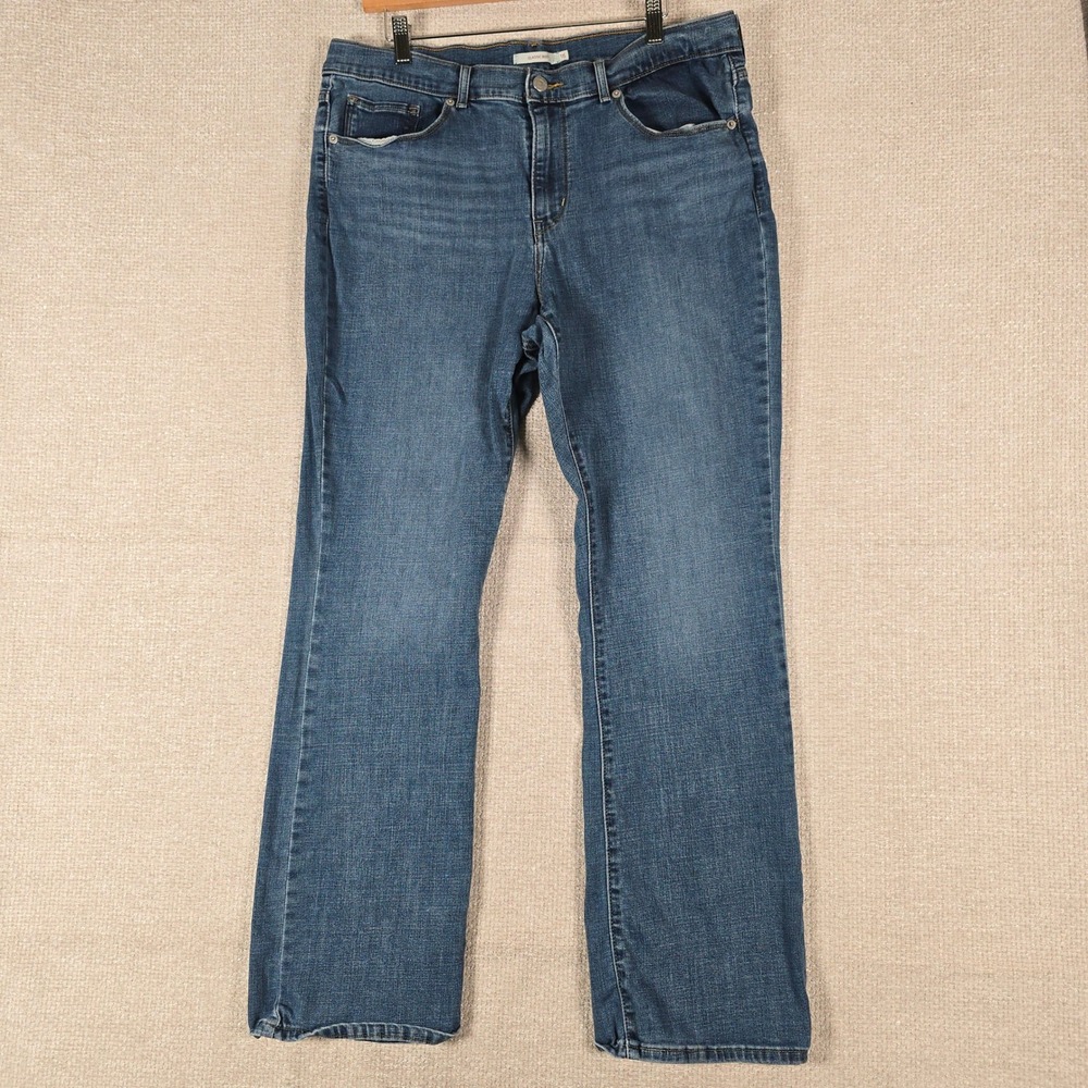 Levi Strauss & Co Womens Classic Bootcut Jeans Blue Medium‎ Wash 16M W33 L32